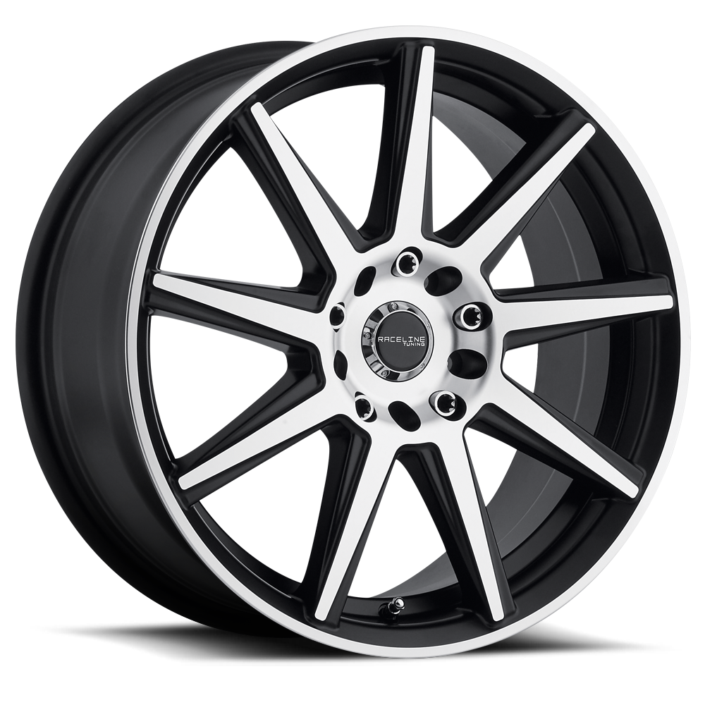 Raceline Wheel (144M-Storm) Black Machined Finish