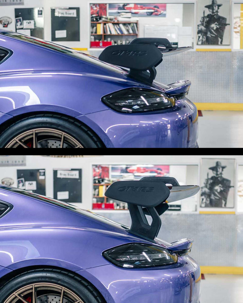 Fabspeed Porsche 718 GT4 RS CUP Car Style Wing Risers 2022 Onwards (FS.POR.718GT4RS.WR)