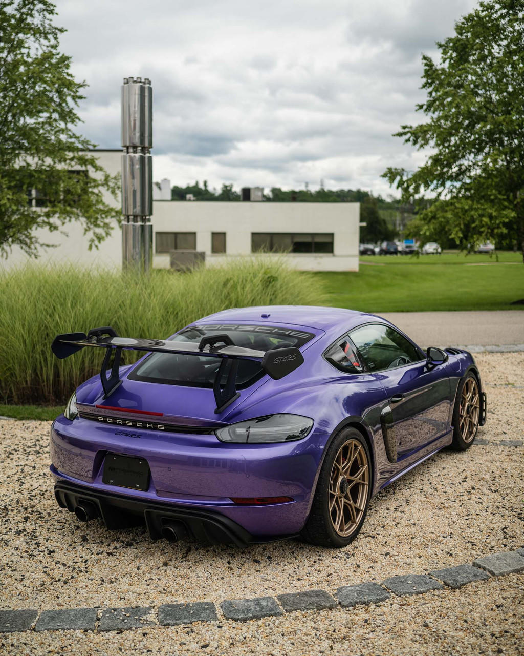 Fabspeed Porsche 718 GT4 RS CUP Car Style Wing Risers 2022 Onwards (FS.POR.718GT4RS.WR)