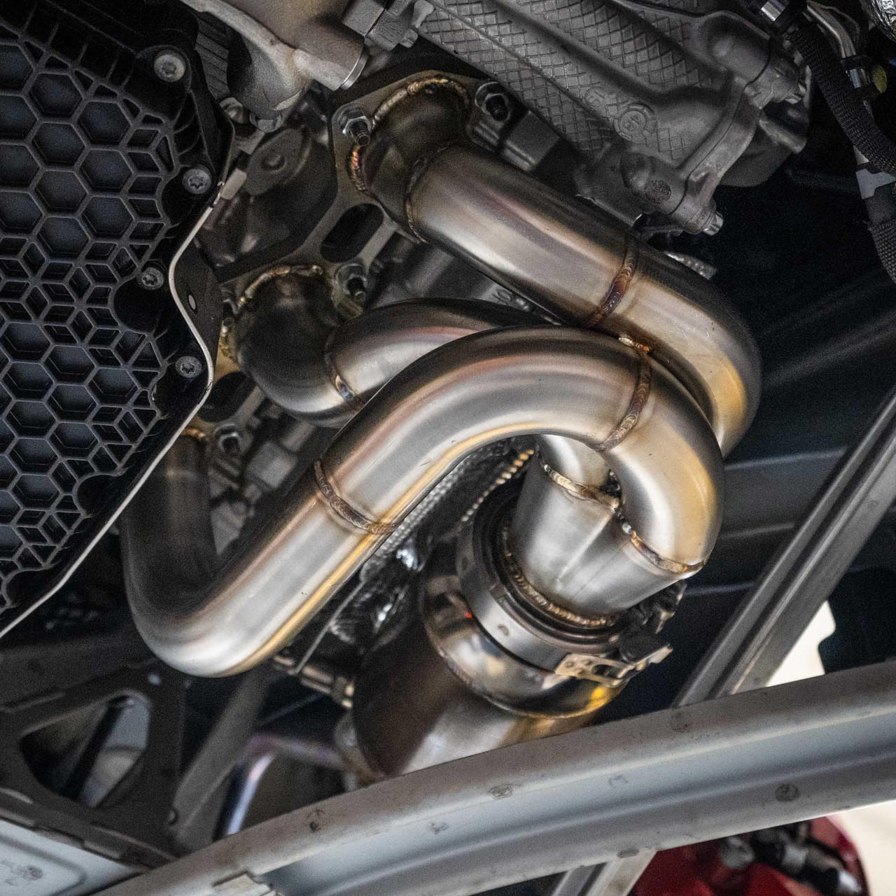 Fabspeed Porsche 718 GT4 / GTS / Spyder RENNKRAFT?? Modular Street and Racing Headers with HJS Catalytic Converters 2020 Onwards (FS.POR.718GT4.MDLRHDR.XXX)