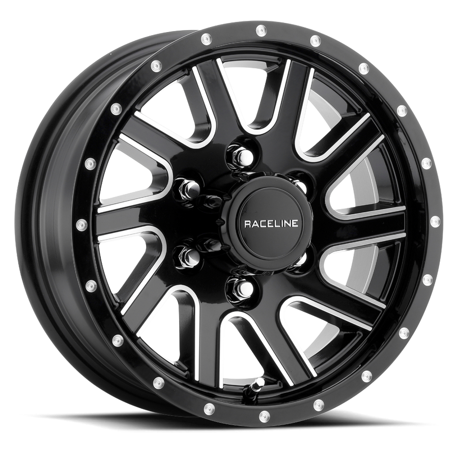 Raceline Wheel (821M-Twisted) Gloss Black / Machined Finish
