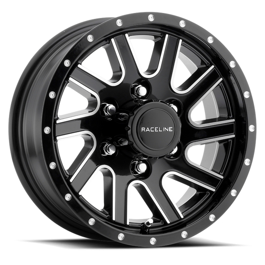Raceline Wheel (821M-Twisted) Gloss Black / Machined Finish