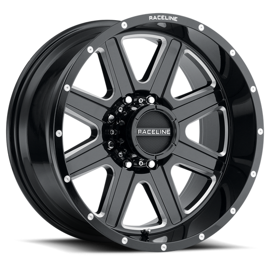 Raceline Wheel (940M-Hostage) Gloss Black & Milled Finish