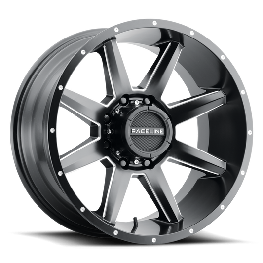 Raceline Wheel (954M-Stryker) Satin Black Milled Finish
