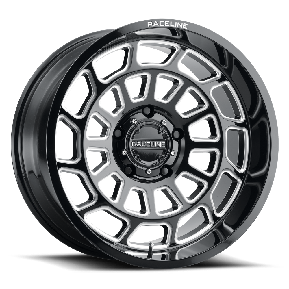 Raceline Wheel (955M-Warp) Gloss Black Machined Finish