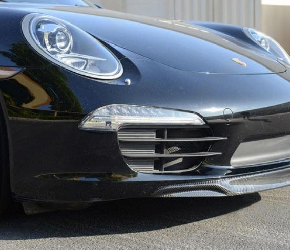 Fabspeed Carbon Fiber V-Style Front Spoiler lip - Porsche 991 (FS-CF-POR-991FSV)