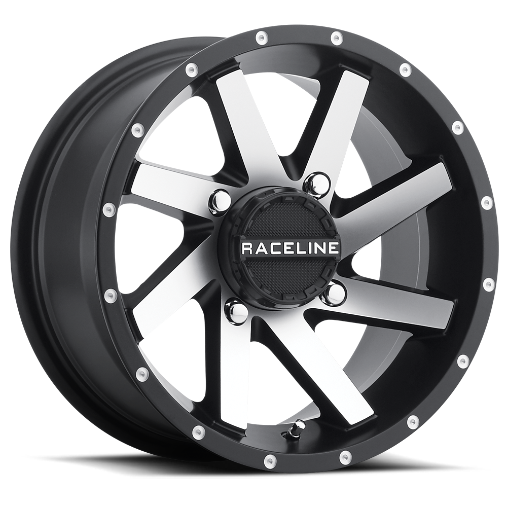 Raceline Wheel (A82M-Twist) Black Machined Finish