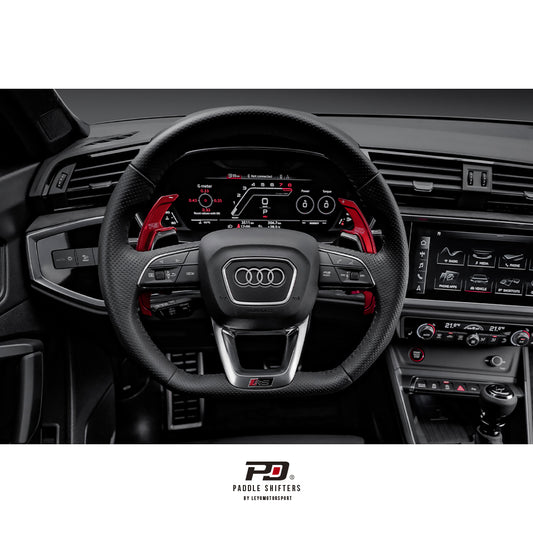 Leyo Audi S Tronic Billet Paddle Shift Extension (Red) V3