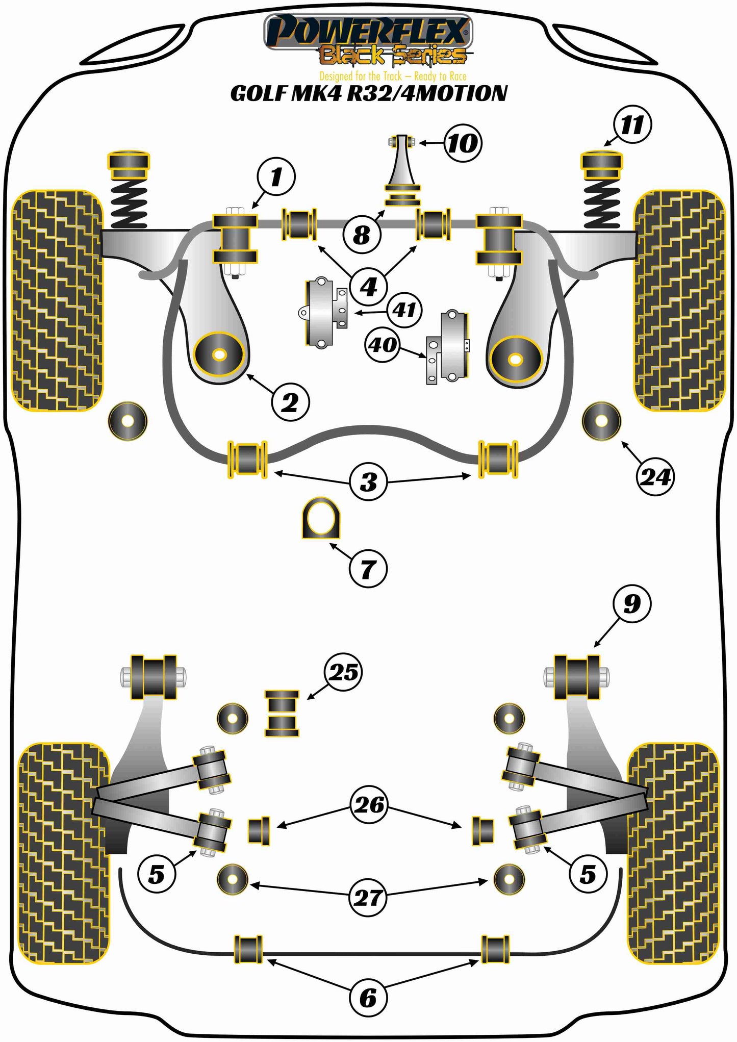 Volkswagen (PFF85-440BLK) Upper Engine Mount Insert