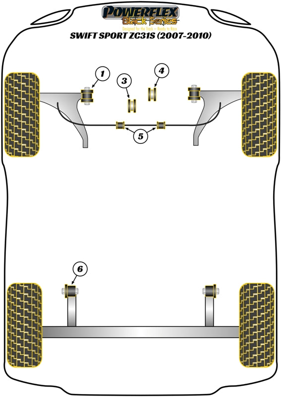 Suzuki (PFR73-306BLK) Rear Beam Mount Bush