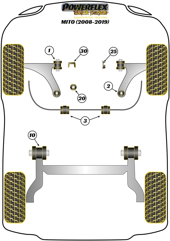 Alfa Romeo (PFF1-1125BLK) Upper Engine Mount Insert