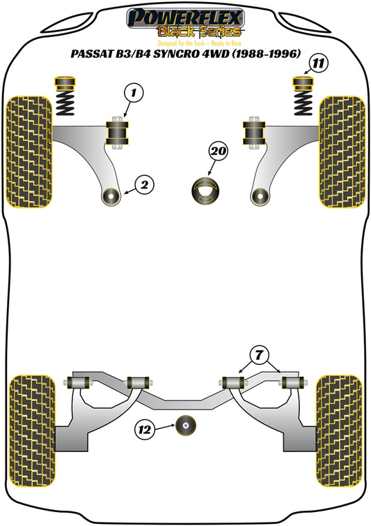 Volkswagen (PFR85-270BLK) Rear Diff Rear Mounting Bush