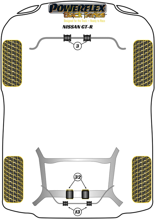 Nissan (PFR46-732BLK) Rear Differential-to-Subframe Mounting Bush