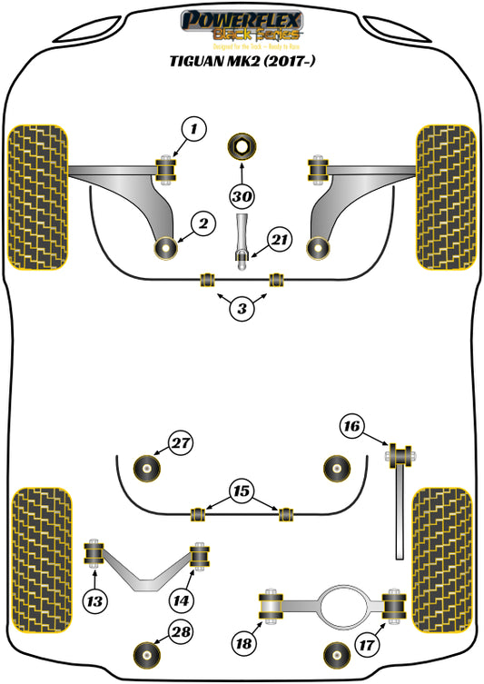 Volkswagen (PFF85-830BLK) Lower Engine Mount Insert (Large)