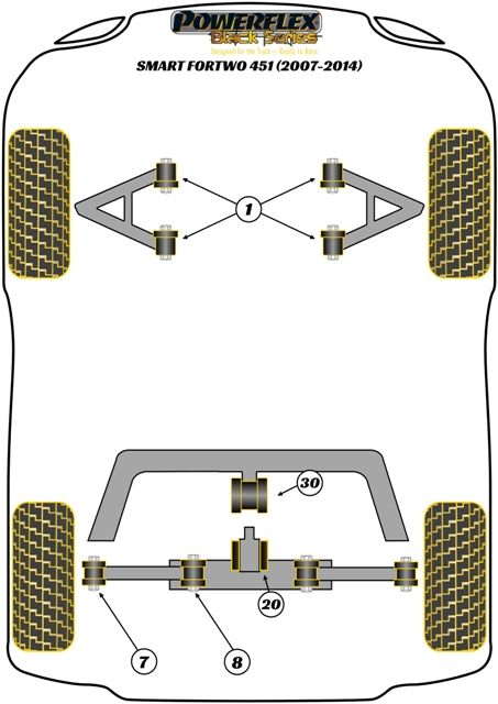Smart (PFR68-132BLK) Rear Lateral Arm Outer Bush