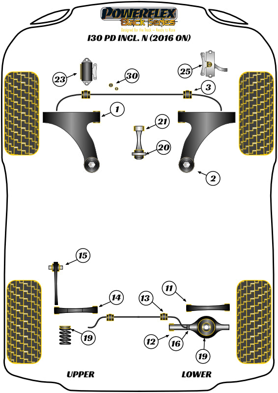 Hyundai (PFF26-130BLK) Gear Shift Cable Bush Kit