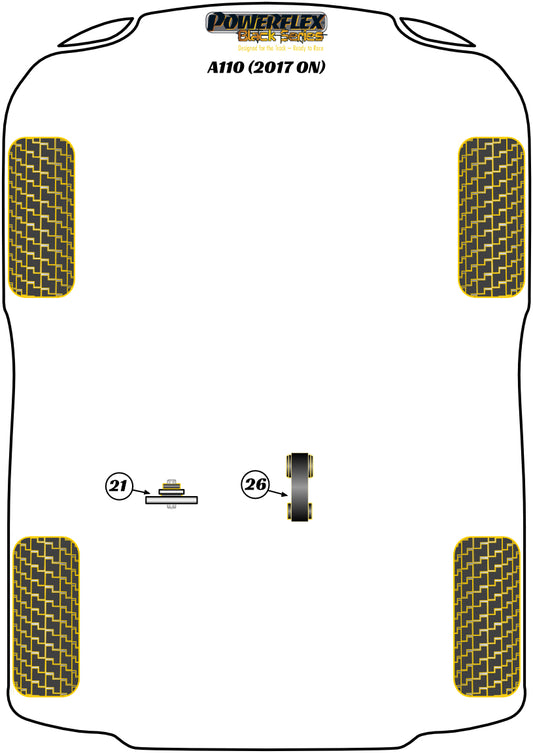 Alpine (PFF60-8026BLK) Lower Torque Mount - Track/Msport