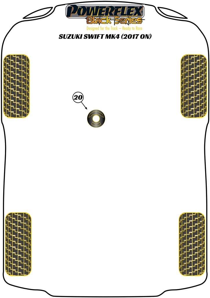 Suzuki (PFF73-523BLK) Lower Engine Mount Insert