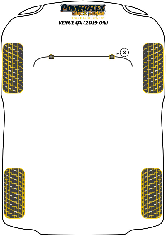 Hyundai (PFF26-103-23.2BLK) Front Anti Roll Bar Bush 23.2mm