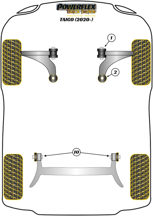 Volkswagen (PFF85-802BLK) Front Wishbone Rear Bush
