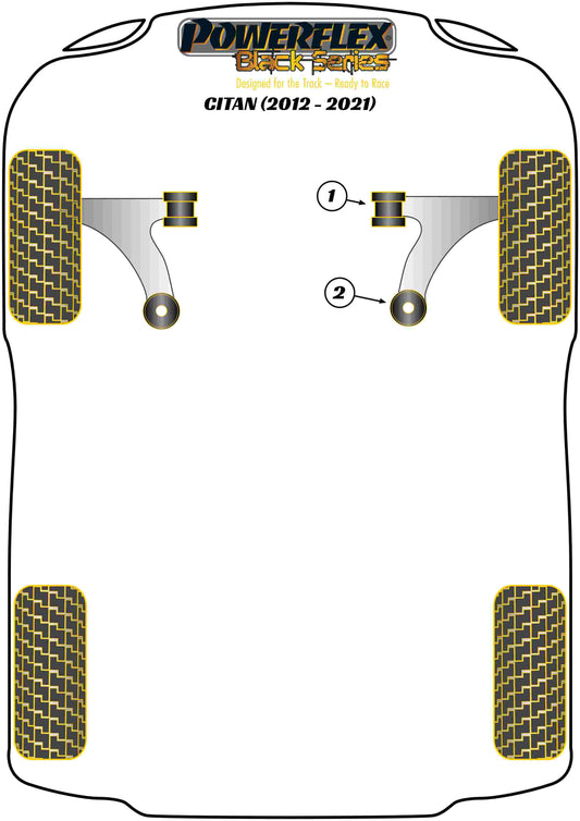 Mercedes-Benz (PFF60-902BLK) Front Arm Rear Bush