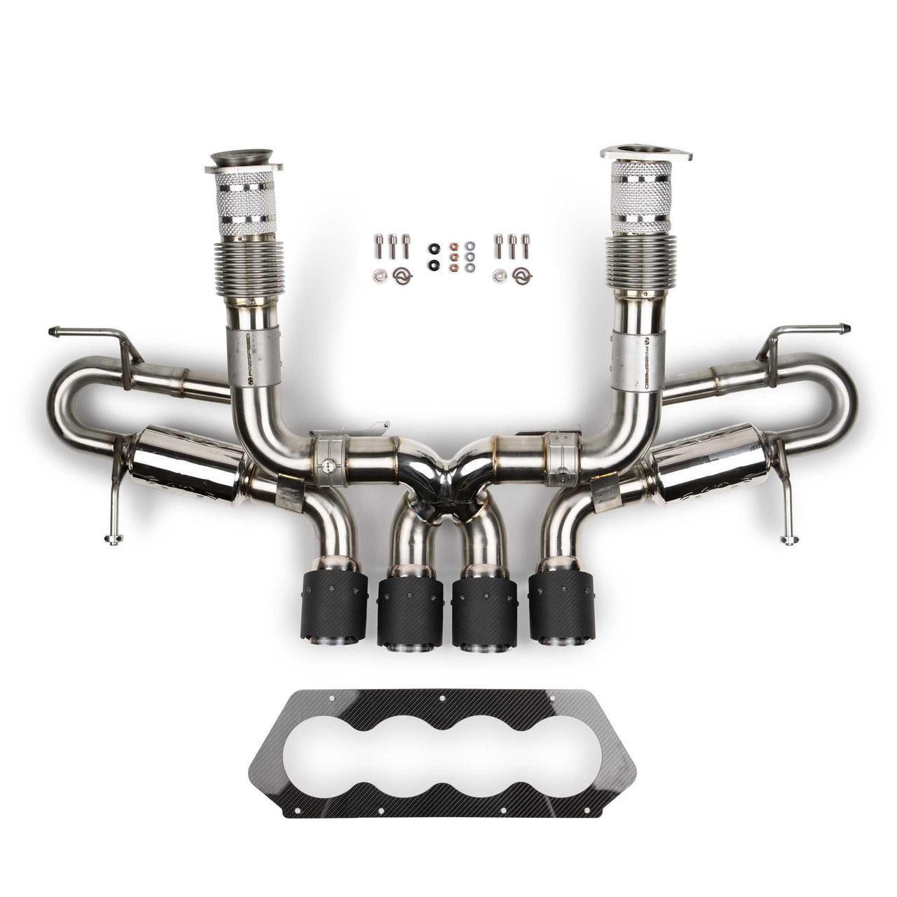 Fabspeed Chevrolet Corvette C8 Stingray / E-Ray Valved Center Exit Conversion Exhaust System 2023 Onwards (FS.CHEVY.C8CECK.VLV)