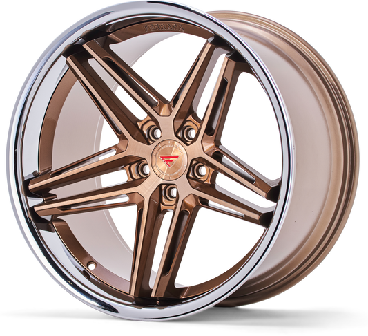 Ferrada Wheels CM1  Brushed Cobre With Chrome Lip