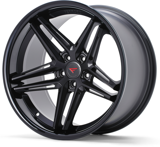 Ferrada Wheels CM1  Matte Black With Gloss Black Lip