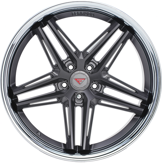 Ferrada Wheels CM1  Matte Graphite With Chrome Lip