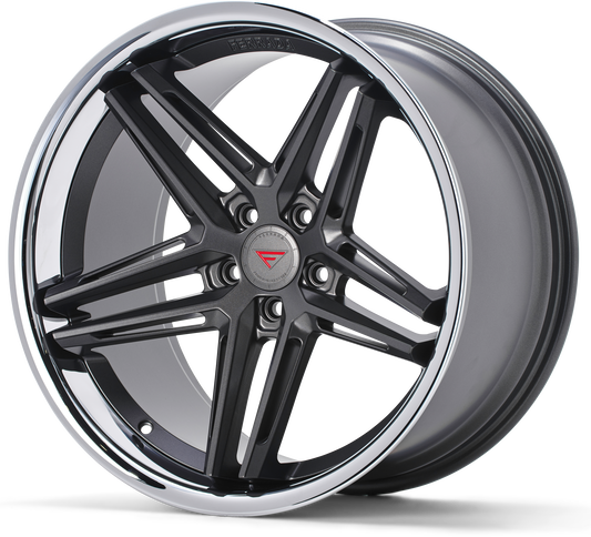 Ferrada Wheels CM1  Matte Graphite With Chrome Lip