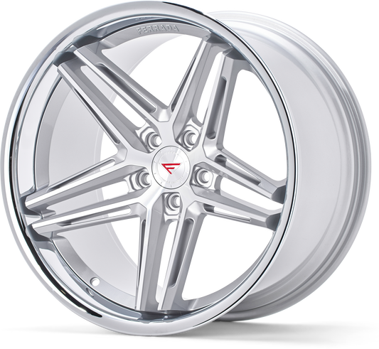 Ferrada Wheels CM1 Machine Silver With Chrome Lip