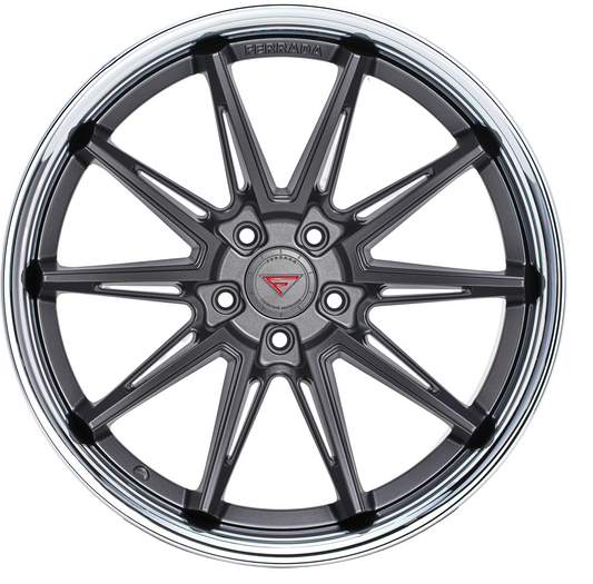 Ferrada Wheels CM2  Matte Graphite With Chrome Lip