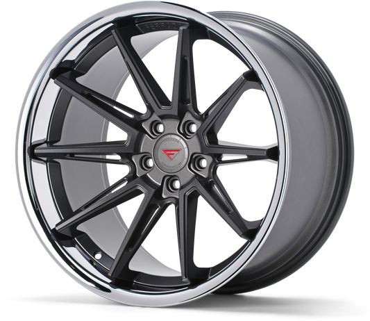 Ferrada Wheels CM2  Matte Graphite With Chrome Lip