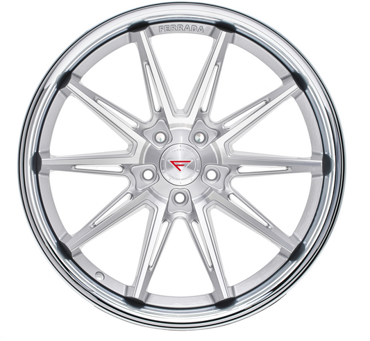 Ferrada Wheels CM2  Machine Silver With Chrome Lip