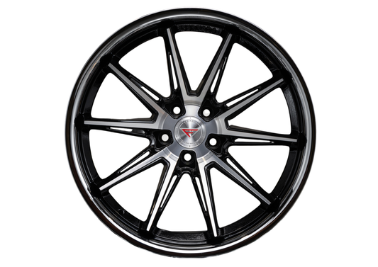 Ferrada Wheels CM2 Machine Black With Chrome Lip