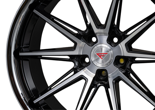 Ferrada Wheels CM2 Machine Black With Chrome Lip