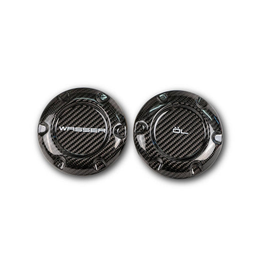 Fabspeed Porsche Cayman Carbon Fiber Oil & Water Caps (FS.POR.718.OWC)