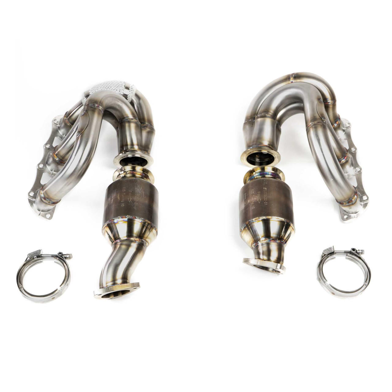 Fabspeed Porsche 981 Cayman GT4 / Boxster Spyder RENNKRAFT?? Modular Headers with HJS Catalytic Converters 2015-2016 (FS.POR.981GT4.MH.XXX)