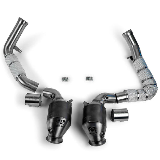 Fabspeed Mercedes-Benz AMG E-63s / GT63 Sport Cat Downpipes 2015-2021 (FS.MER.M177.SC)