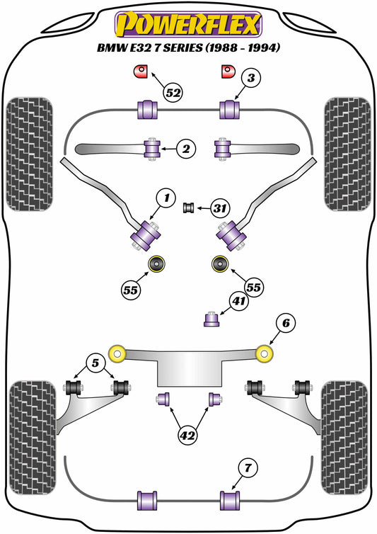 BMW (PFR5-504-17) Rear Anti Roll Bar Mounting Bush 17mm