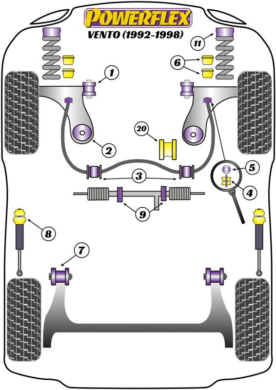 Volkswagen (BS008) Rear Bump Stop