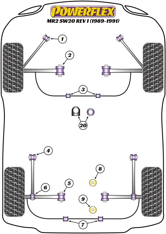 Toyota (PFF76-303) Front Anti Roll Bar Bush 18mm