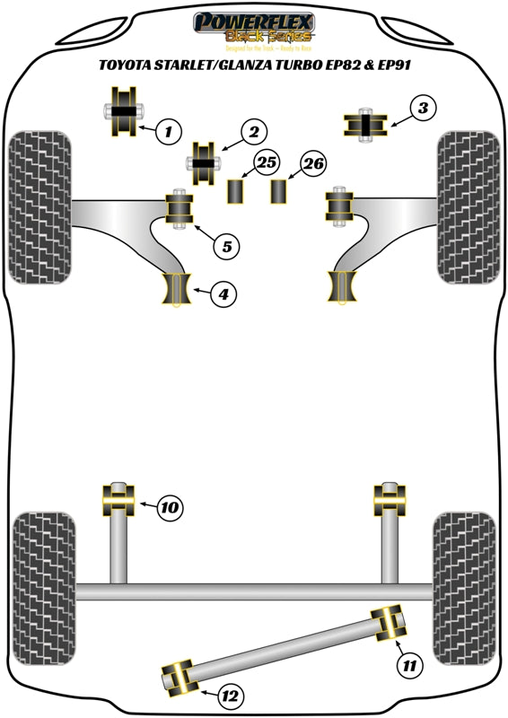 Toyota (PFF76-422BLK) Front Engine Mount (M-Sport)