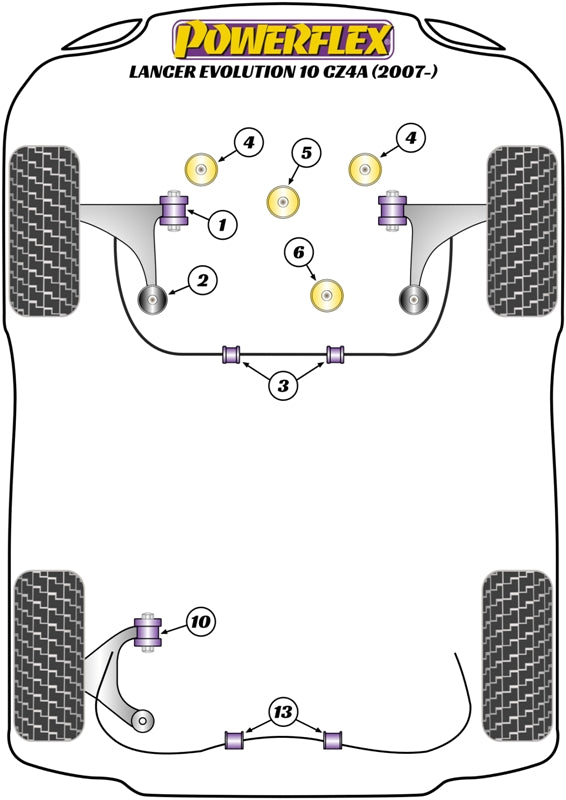 Mitsubishi (PFF44-107) Front Lower Rear Diff Mount (Track)