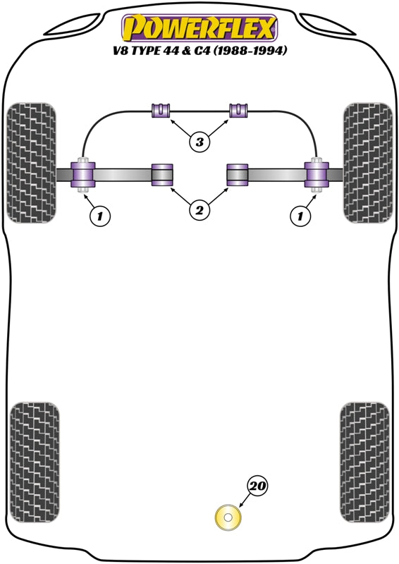 Audi (PFF3-403-28) Front Anti Roll Bar To Chassis 28mm