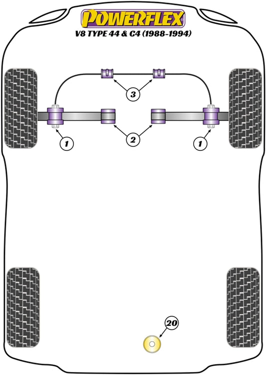 Audi (PFF3-403-25) Front Anti Roll Bar To Chassis 25mm