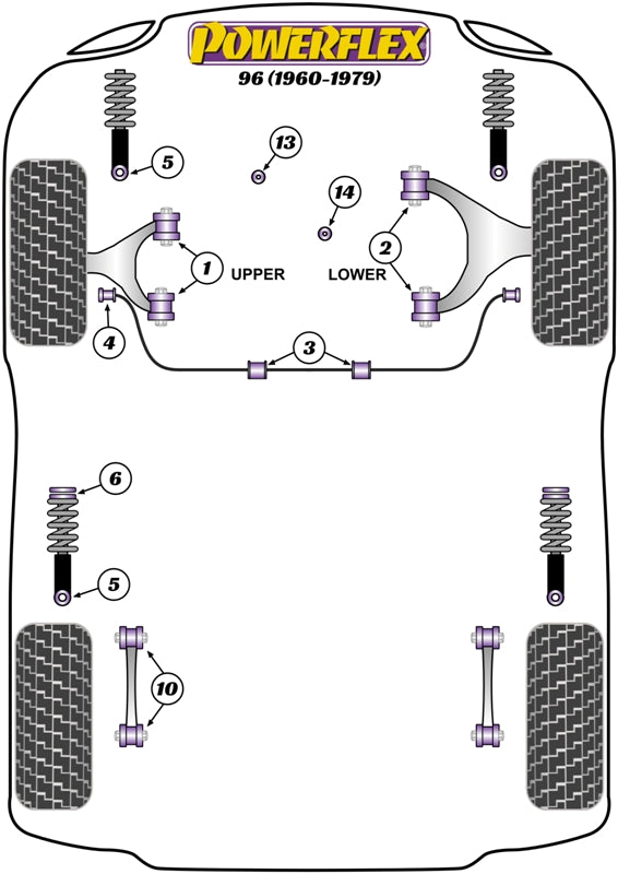 Saab (PFF66-405) Rear Shock Top Mount