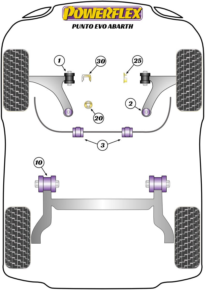Fiat (PFF80-1103-16.4) Front Anti Roll Bar Bush 16.4mm