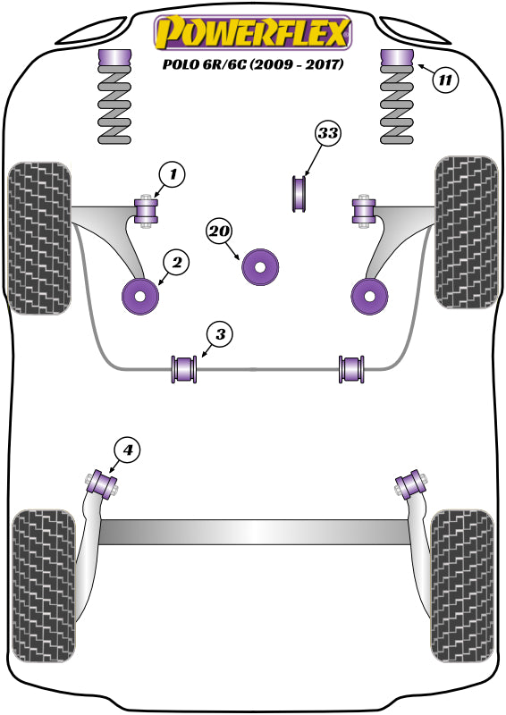 Volkswagen (PFR85-610) Rear Beam Mounting Bush