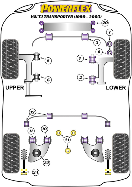 Volkswagen (PFR85-1132-13-2) Rear Spring Pad 13mm Set of 2